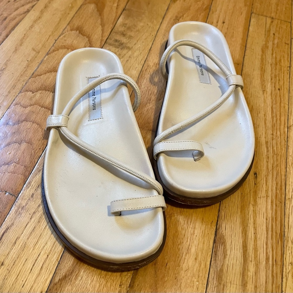 Emme Parsons Bari Sandals 35 in ivory nappa